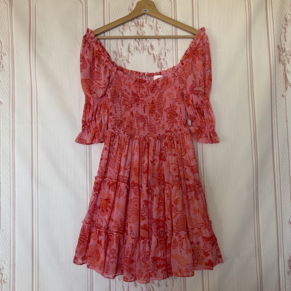 Cinq A Sept Jacky Dress English Rose Womens Size 4
